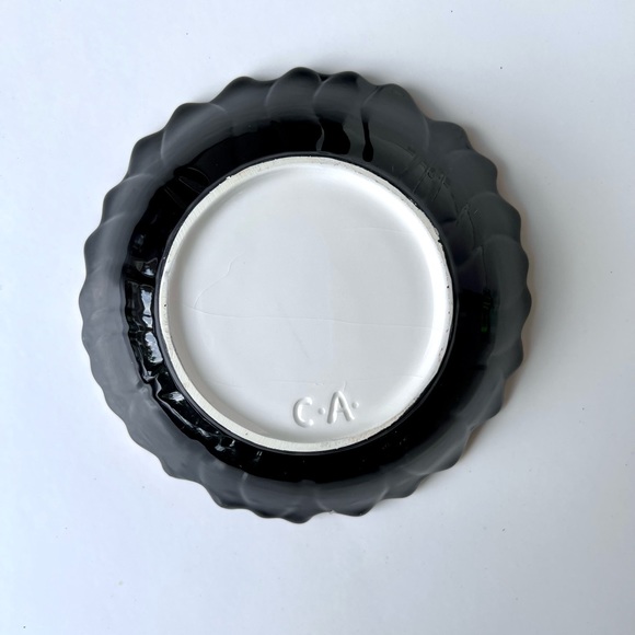 Sun Flower Garden Chip 'n Dip Server ceramic fruit bowl centerpiece decor - Picture 5 of 5